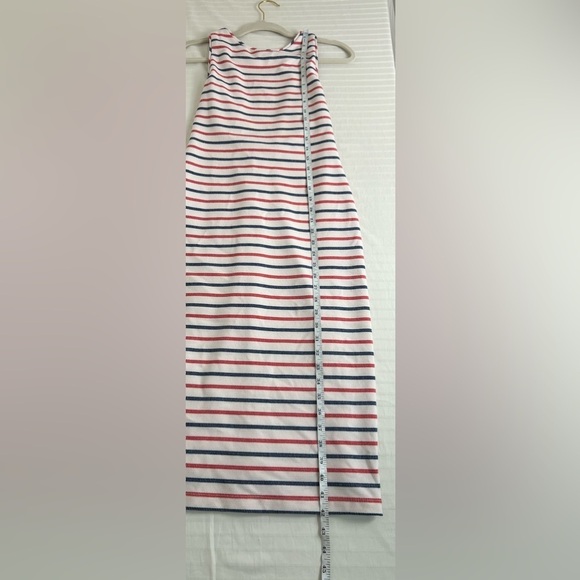 Zara Striped Sleeveless Bodycon Midi Dress Size Medium Casual Summer Stretch - Picture 12 of 14